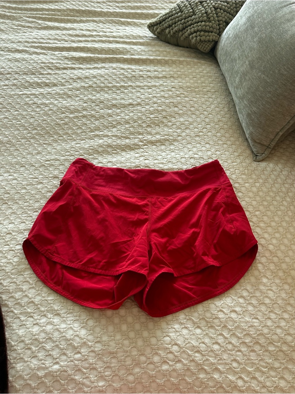 lululemon athletica Womens Bright Red Running Shorts